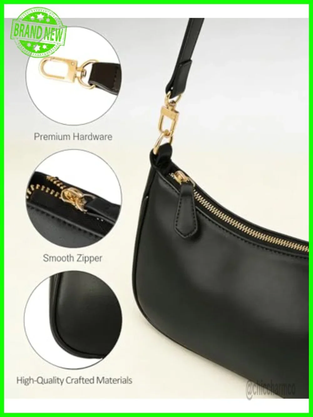 PU Leather Shoulder Bag Clutch Tote Hobo Handbag Crossbody Purse